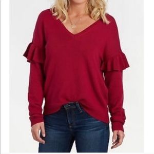 Evereve Ruffle Sweater by Jamison Medium